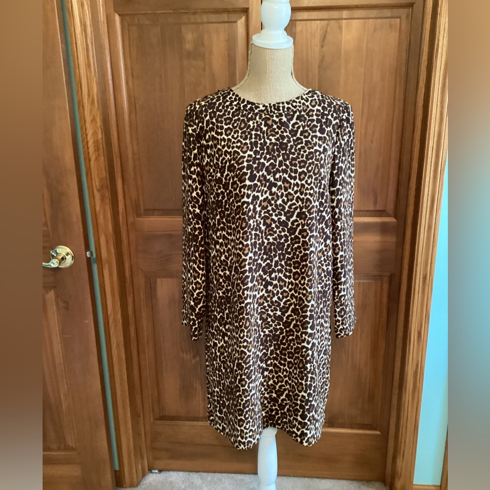 J Crew Cheetah Print Dress, Size 10
